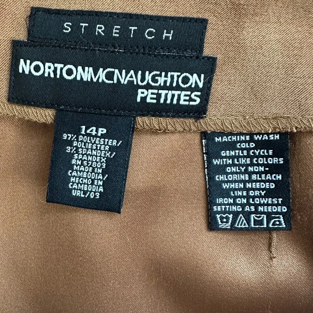 Norton McNaughton Faux Suede Maxi Skirt 14 Petite Tan Brown Western Festival EUC - Picture 7 of 8